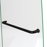 DreamLine Aqua Ultra 48 in. W x 58 in. H Frameless Hinged Tub Door with 9 in. Extender Panel in Satin Black