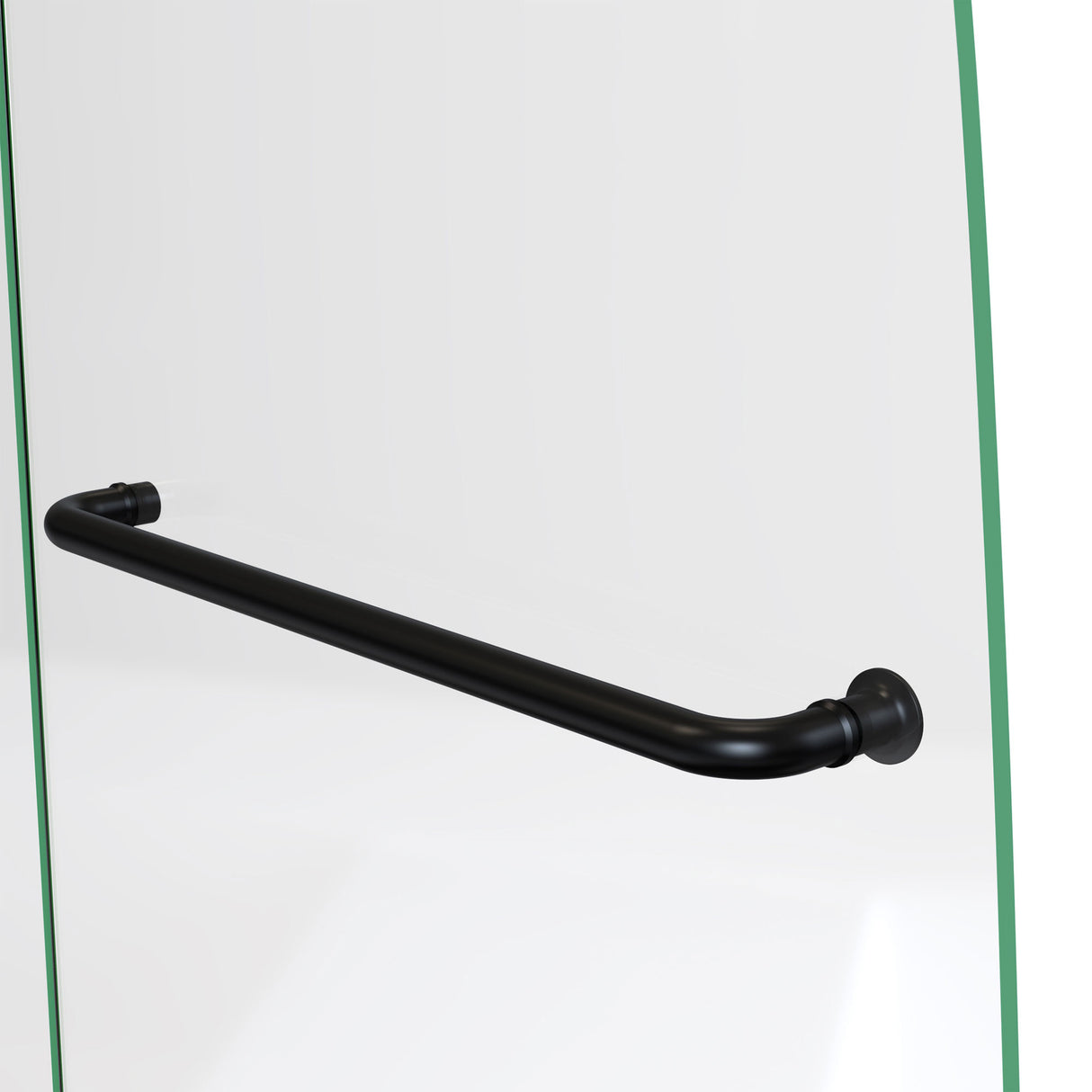 DreamLine Aqua Ultra 48 in. W x 30 in. D x 58 in. H Frameless Hinged Tub Door with Return Panel in Satin Black