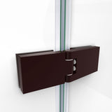 DreamLine Aqua Ultra 48 in. W x 58 in. H Frameless Hinged Tub Door with 9 in. Extender Panel in Oil Rubbed Bronze