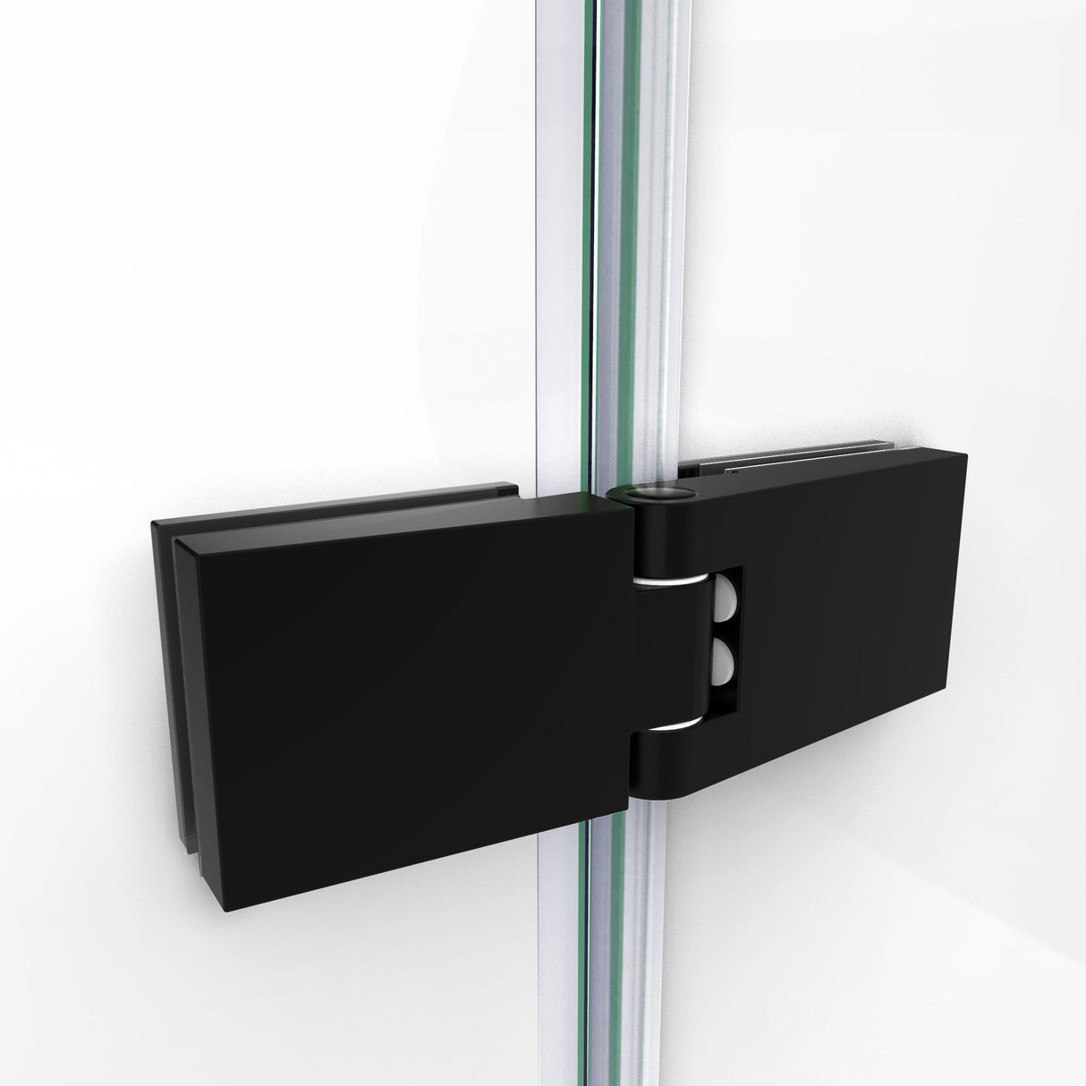DreamLine Aqua Ultra 48 in. W x 30 in. D x 58 in. H Frameless Hinged Tub Door with Return Panel in Satin Black