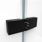 DreamLine Aqua Ultra 48 in. W x 30 in. D x 58 in. H Frameless Hinged Tub Door with Return Panel in Satin Black