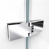 DreamLine Aqua Ultra 32 in. D x 60 in. W x 74 3/4 in. H Frameless Shower Door in Brushed Nickel and Center Drain Biscuit Base Kit