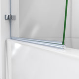 DreamLine Aqua Uno 56-60 in. W x 30 in. D x 58 in. H Frameless Hinged Tub Door with Return Panel in Chrome