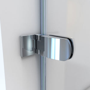 DreamLine Aqua Uno 34 in. W x 58 in. H Frameless Hinged Tub Door in Chrome