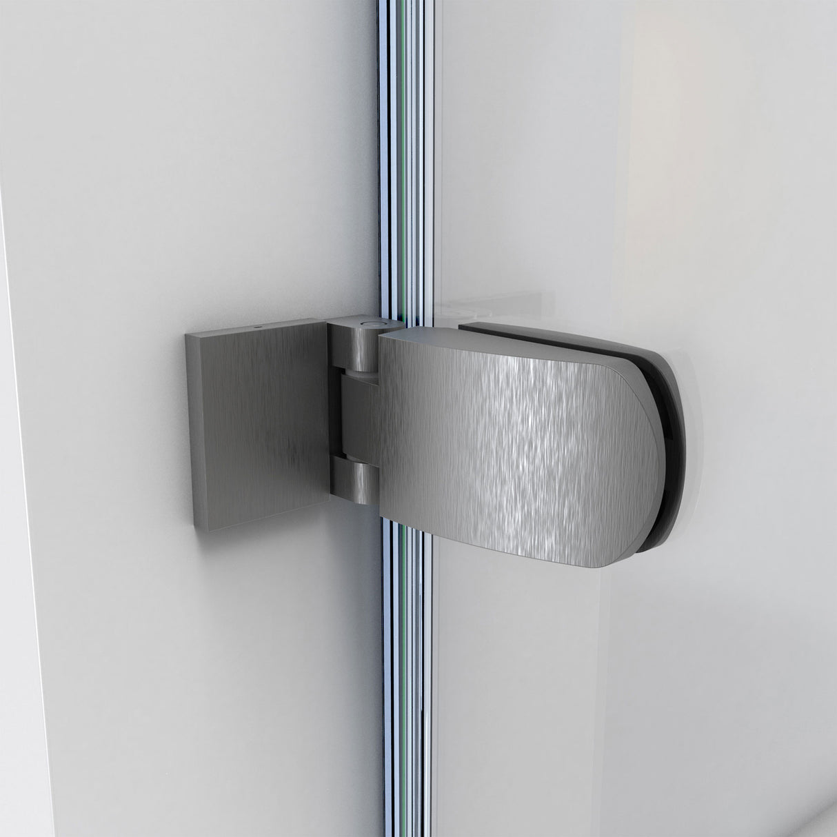 DreamLine Aqua Uno 56-60 in. W x 30 in. D x 58 in. H Frameless Hinged Tub Door with Return Panel in Brushed Nickel
