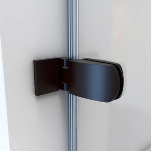 DreamLine Aqua Uno 56-60 in. W x 30 in. D x 58 in. H Frameless Hinged Tub Door with Return Panel in Oil Rubbed Bronze