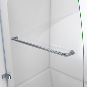 DreamLine Aqua Uno 34 in. W x 58 in. H Frameless Hinged Tub Door in Chrome
