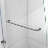 DreamLine Aqua Uno 34 in. W x 58 in. H Frameless Hinged Tub Door in Brushed Nickel