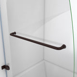 DreamLine Aqua Uno 56-60 in. W x 30 in. D x 58 in. H Frameless Hinged Tub Door with Return Panel in Oil Rubbed Bronze