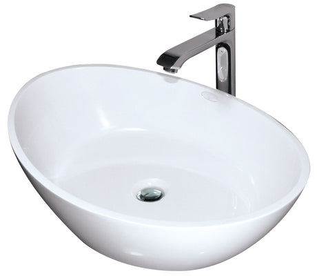 Hydro Systems ARC2214SSS-ALM ARC 22X14 SOLID SURFACE SINK - ALMOND