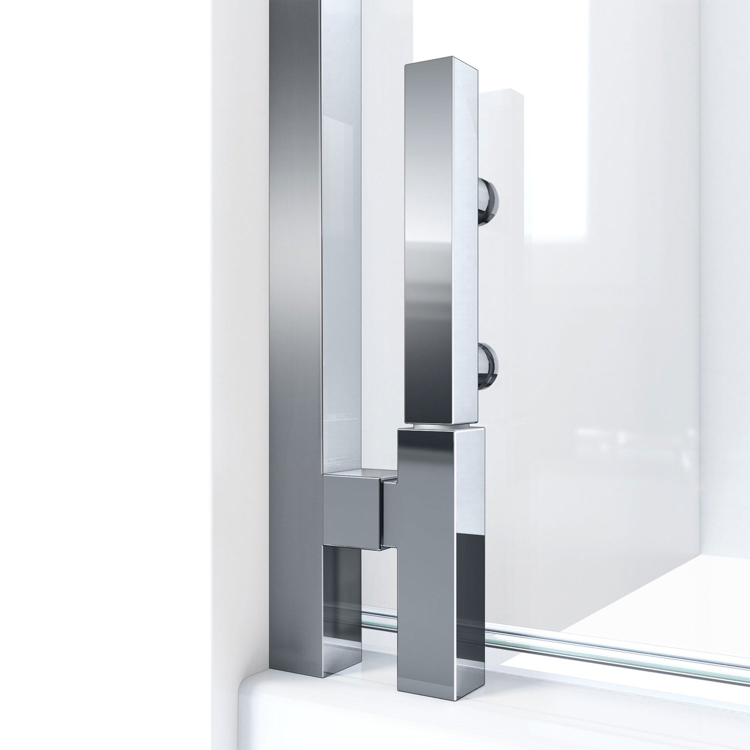 DreamLine Ascend 46 1/2-47 1/2 in. W x 72 in. H Frameless Pivot Shower Door in Brushed Nickel
