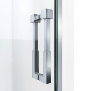 DreamLine Ascend 52 1/2-53 1/2 in. W x 72 in. H Frameless Pivot Shower Door in Brushed Nickel