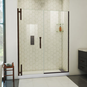 DreamLine Ascend 58-59 in. W x 72 in. H Frameless Pivot Shower Door in Oil Rubbed Bronze