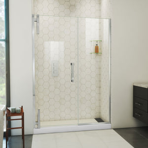 DreamLine Ascend 50-51 in. W x 72 in. H Frameless Pivot Shower Door in Chrome