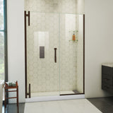 DreamLine Ascend 52-53 in. W x 72 in. H Frameless Pivot Shower Door in Oil Rubbed Bronze
