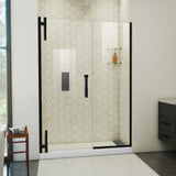 DreamLine Ascend 54 1/2-55 1/2 in. W x 72 in. H Frameless Pivot Shower Door in Satin Black