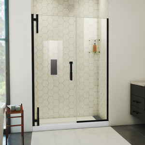 DreamLine Ascend 54 1/2-55 1/2 in. W x 72 in. H Frameless Pivot Shower Door in Satin Black