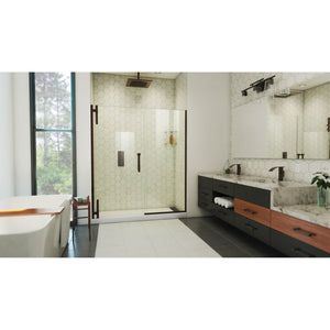 DreamLine Ascend 64 1/2-65 1/2 in. W x 72 in. H Frameless Pivot Shower Door in Oil Rubbed Bronze