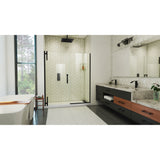 DreamLine Ascend 62-63 in. W x 72 in. H Frameless Pivot Shower Door in Satin Black