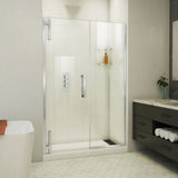 DreamLine Ascend 56 1/2-57 1/2 in. W x 72 in. H Frameless Pivot Shower Door in Chrome
