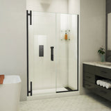 DreamLine Ascend 56 1/2-57 1/2 in. W x 72 in. H Frameless Pivot Shower Door in Satin Black