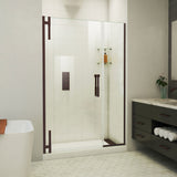 DreamLine Ascend 48 1/2-49 1/2 in. W x 72 in. H Frameless Pivot Shower Door in Oil Rubbed Bronze