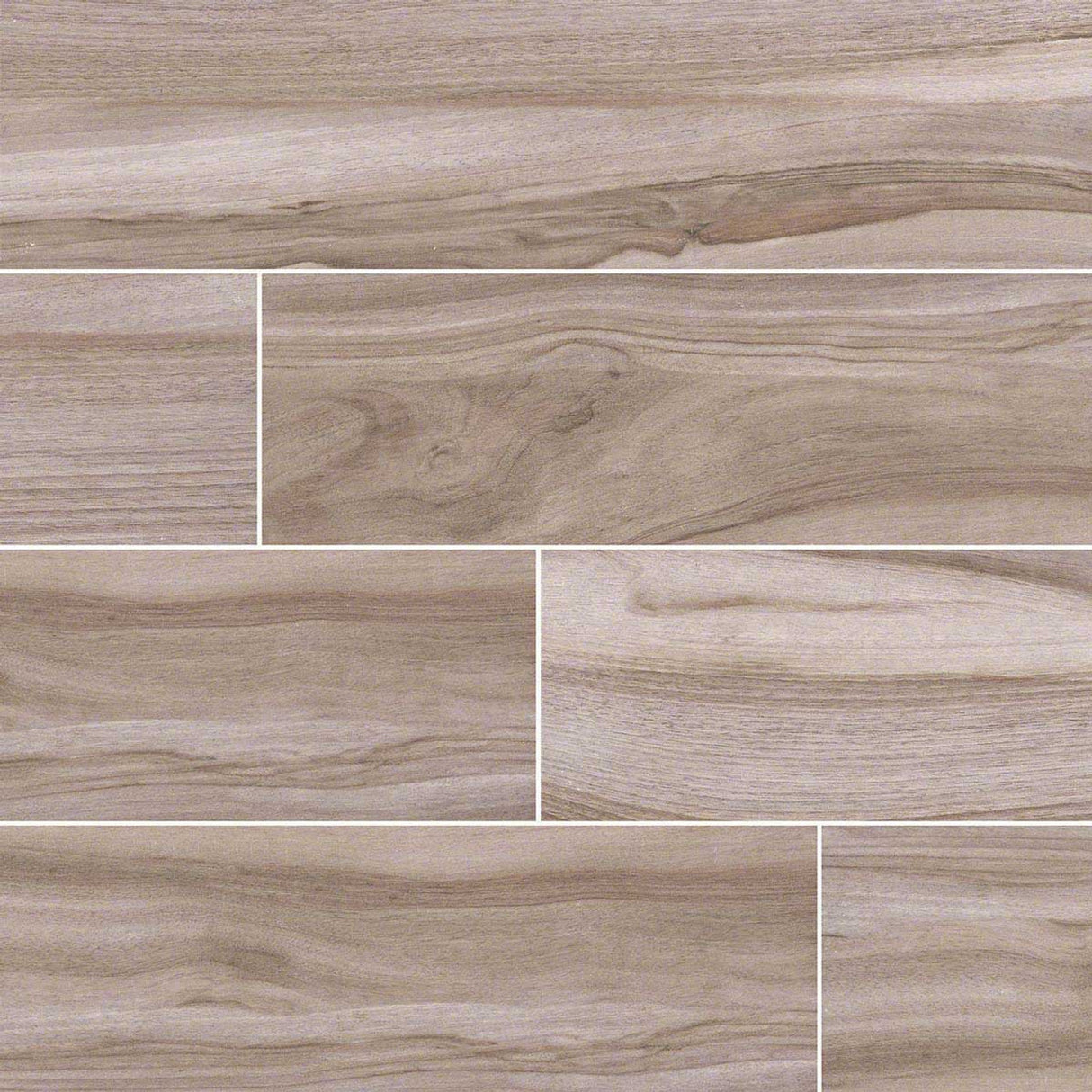 MSI Wood Collection aspenwood ash 9x48 NASPASH9X48 glazed ceramic floor wall tile room shot bathroom white bathtub