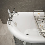 DreamLine Atlantic 61 in. L x 28 in. H Acrylic Freestanding Bathtub with White Finish
