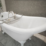DreamLine Atlantic 61 in. L x 28 in. H Acrylic Freestanding Bathtub with White Finish