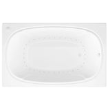 New England Home Goods 48 x 72 Rectangular Soaking White Drop-In Bathtub with Air Massage