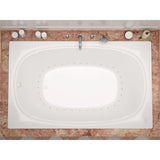 New England Home Goods 48 x 72 Rectangular Soaking White Drop-In Bathtub with Air Massage