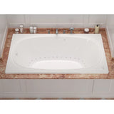 New England Home Goods 48 x 72 Rectangular Soaking White Drop-In Bathtub with Air Massage