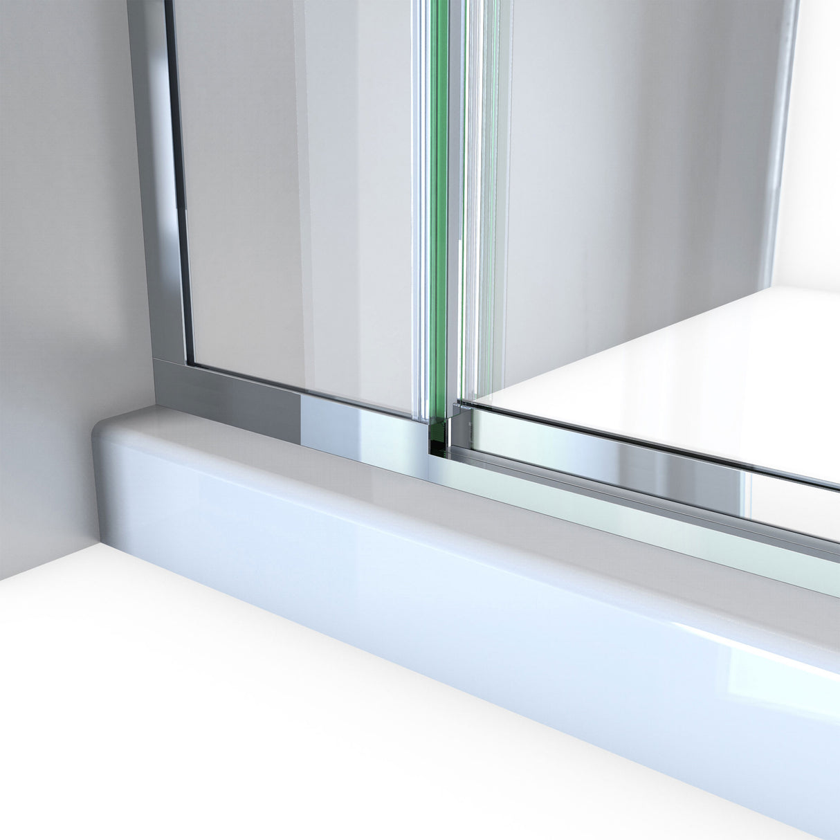 DreamLine Avenue 56-60 in. W x 79 in. H Semi-Frameless Sliding Shower Door in Brushed Nickel