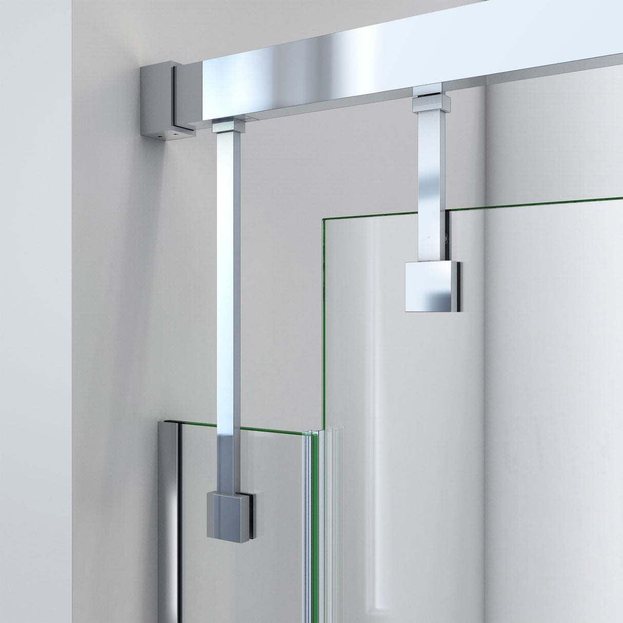 DreamLine Avenue 56-60 in. W x 79 in. H Semi-Frameless Sliding Shower Door in Brushed Nickel