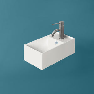 Britannia Rectangular Wall Mount Basin with Right Single Hole Drill