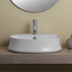 Britannia Oval Above Mount Basin with Single Faucet Hole Drill