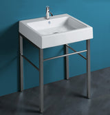 Britannia Rectangular Sink Console with Front Towel Bar and Single Faucet Hole Drill