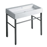 Britannia Large Rectangular Sink Console with Front towel Bar and No Hole Drill