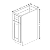 Charcoal 12" Base Cabinet with 1 Drawer and 1 Door - J&K Cabinetry