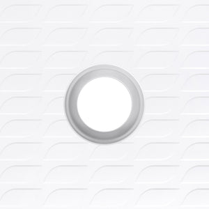 DreamLine DreamStone 37 in. D x 38 in. W x 3 3/4 in. H Center Drain Single Threshold Shower Base in White