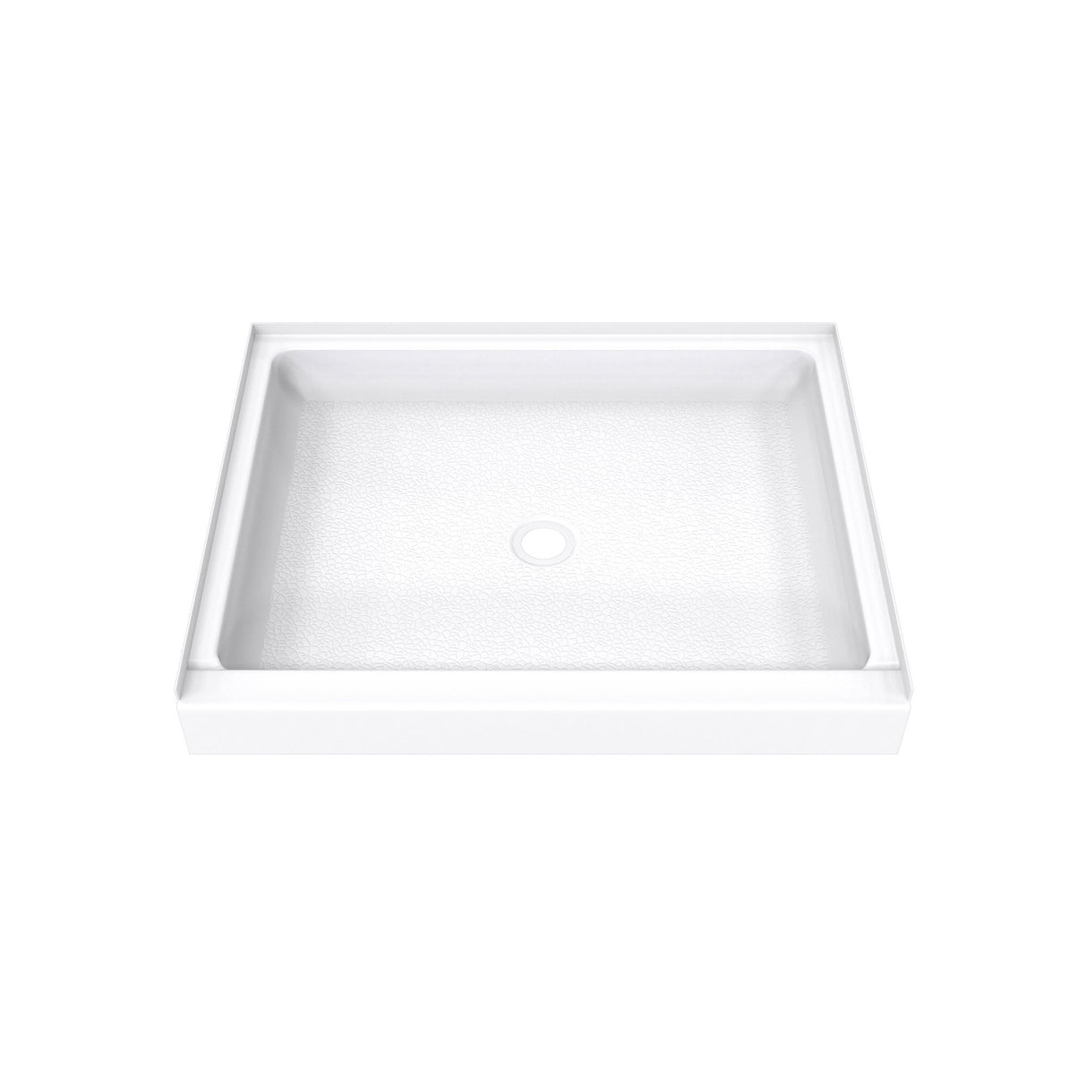 DreamLine DreamStone 34 in. D x 42 in. W x 5 1/2 in. H Center Drain Single Threshold Shower Base in White