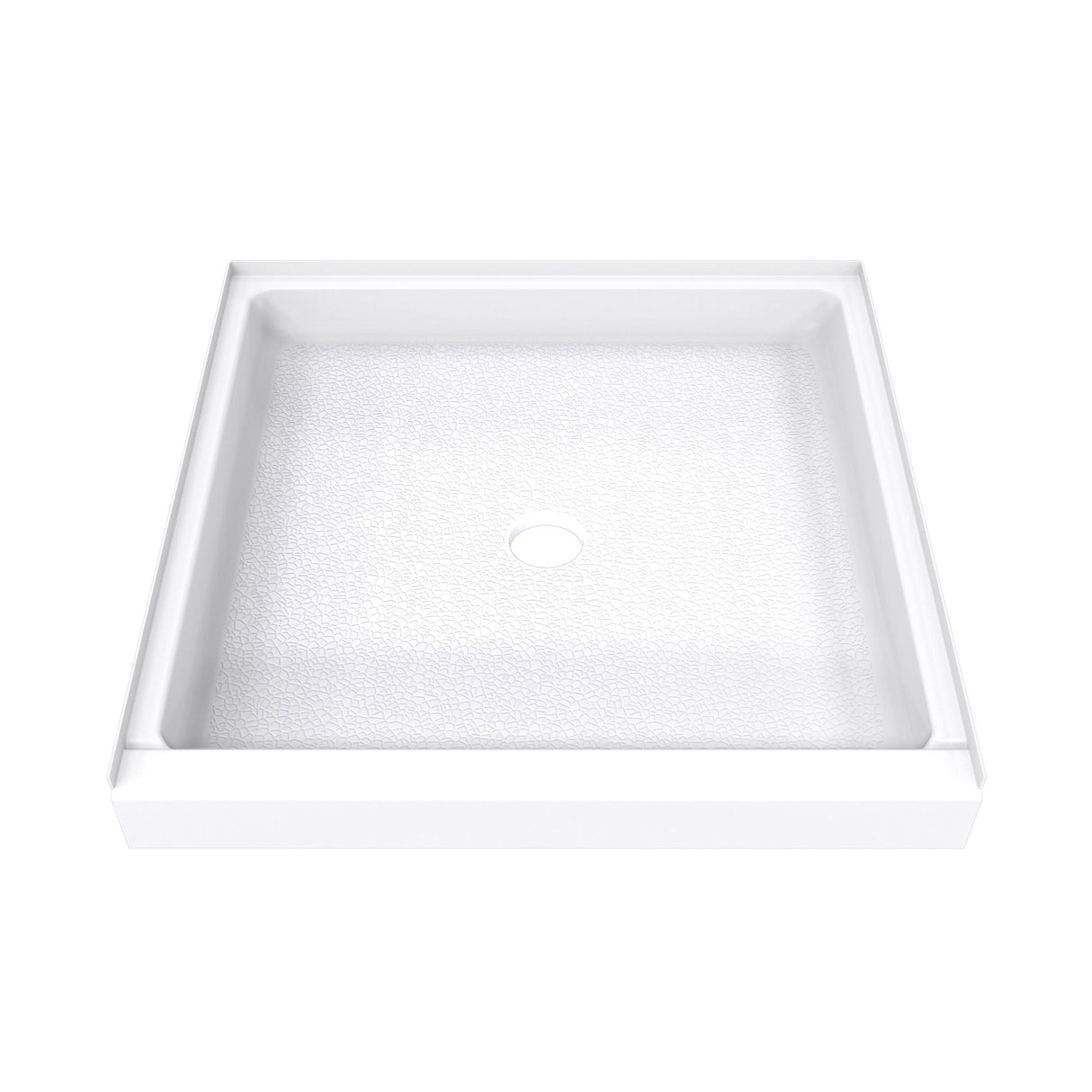 DreamLine DreamStone 42 in. D x 42 in. W Base and Wall Kit in White Traditional Subway Pattern