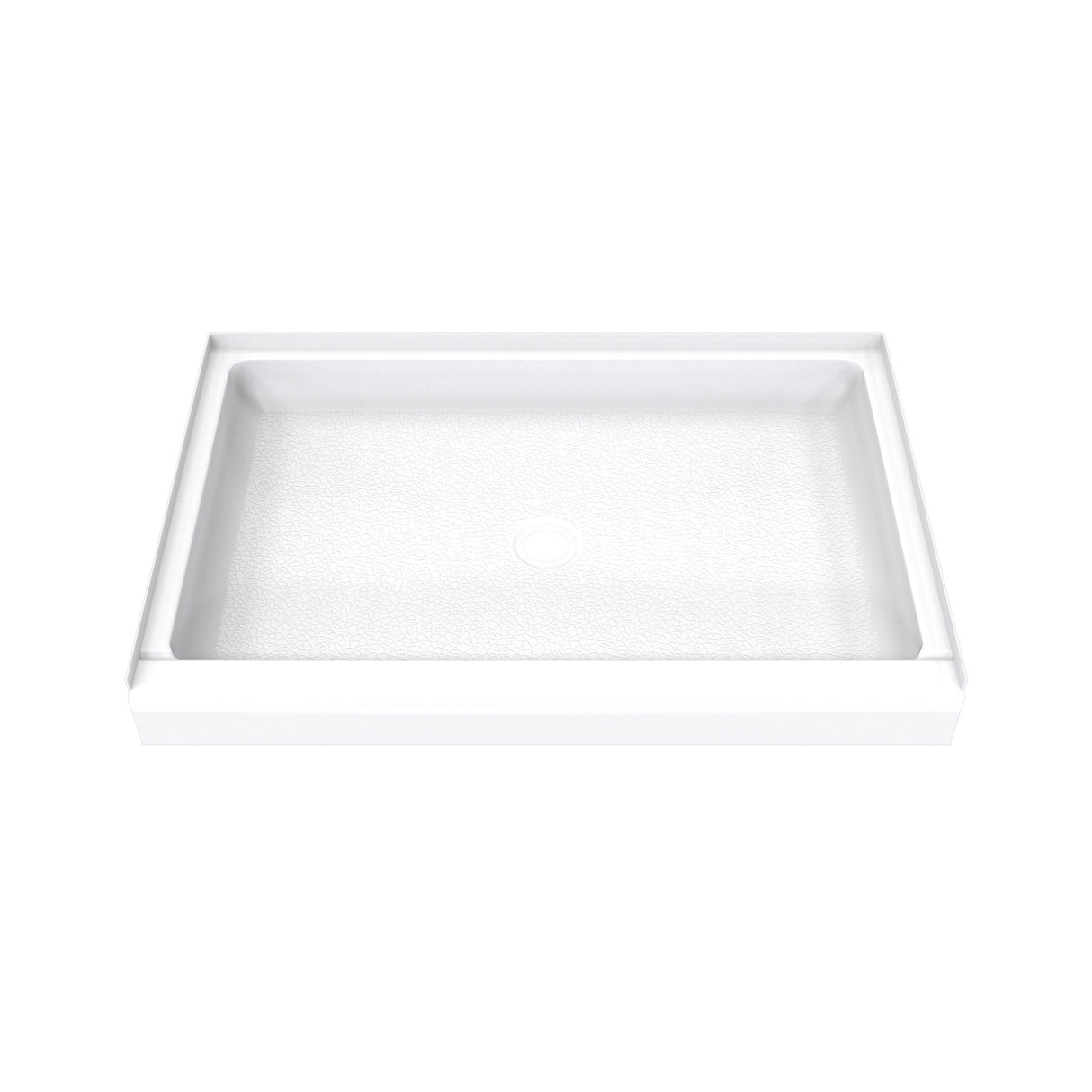 DreamLine DreamStone 32 in. D x 48 in. W Base and Wall Kit in White Traditional Subway Pattern