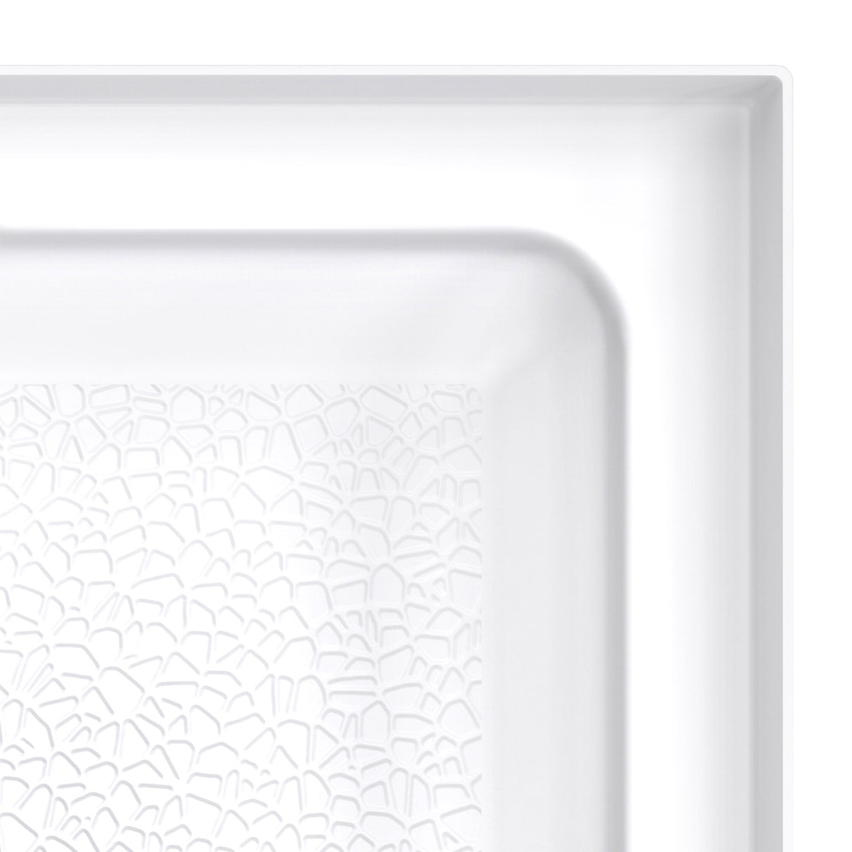 DreamLine DreamStone 34 in. D x 48 in. W Base and Wall Kit in White Modern Subway Pattern