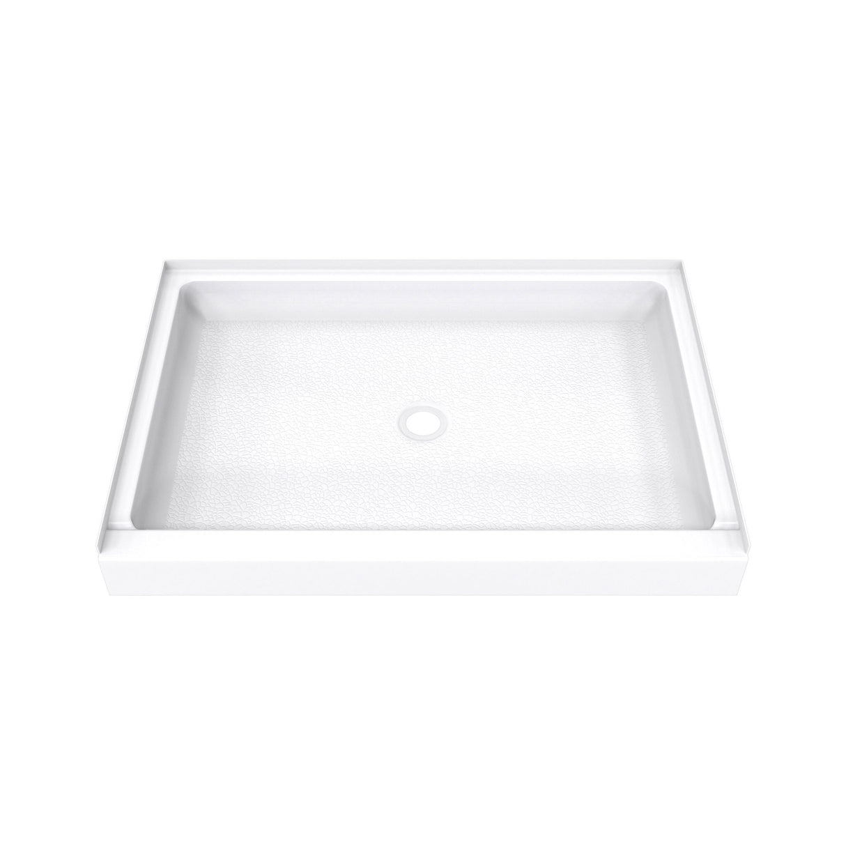 DreamLine DreamStone 34 in. D x 48 in. W Base and Wall Kit in White Modern Subway Pattern