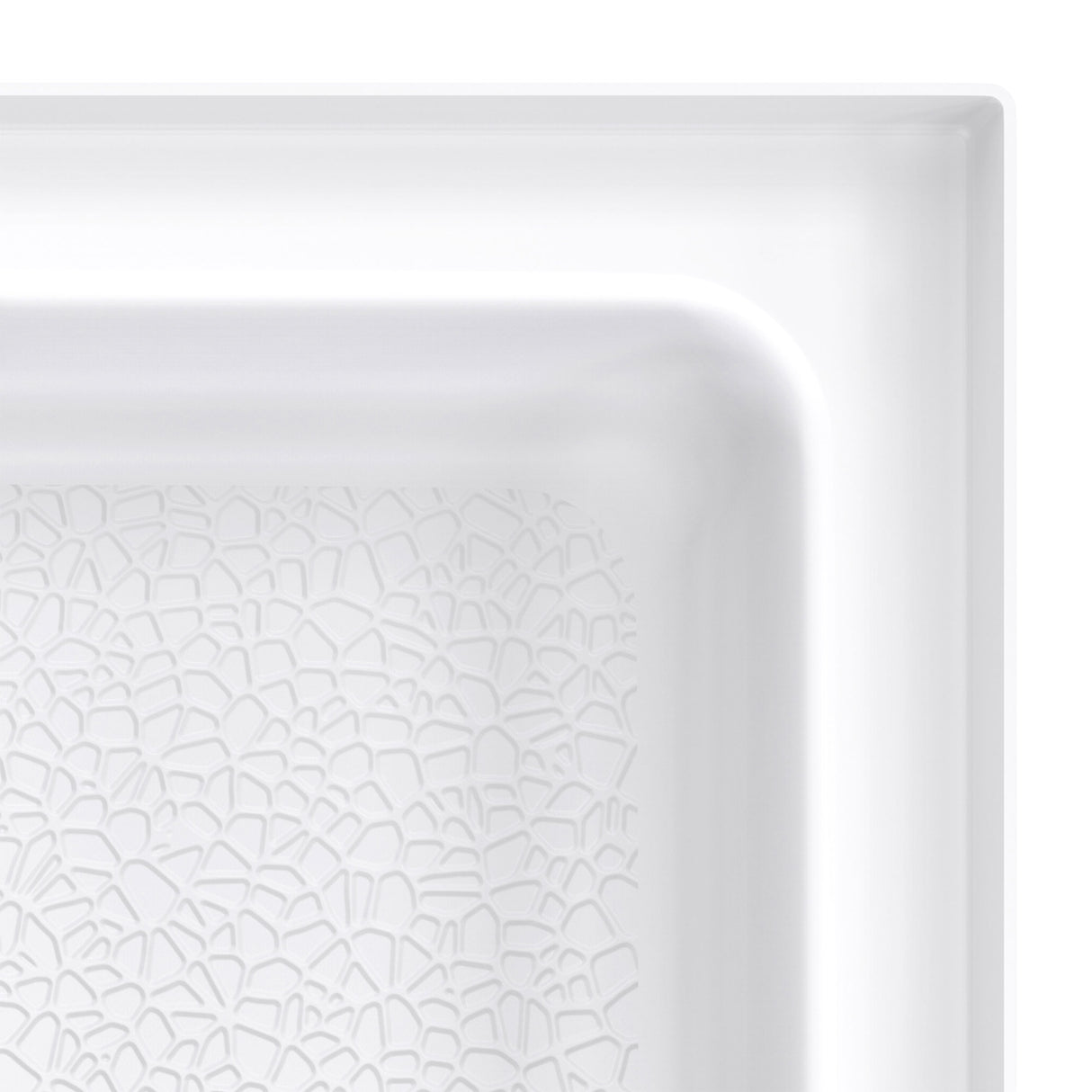 DreamLine DreamStone 34 in. D x 54 in. W Base and Wall Kit in White Traditional Subway Pattern