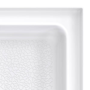 DreamLine DreamStone 34 in. D x 54 in. W Base and Wall Kit in White Modern Subway Pattern