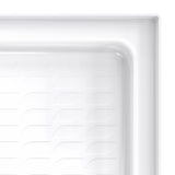 DreamLine DreamStone 30 in. D x 60 in. W x 4 3/16 in. H Left Drain Single Threshold Shower Base in White