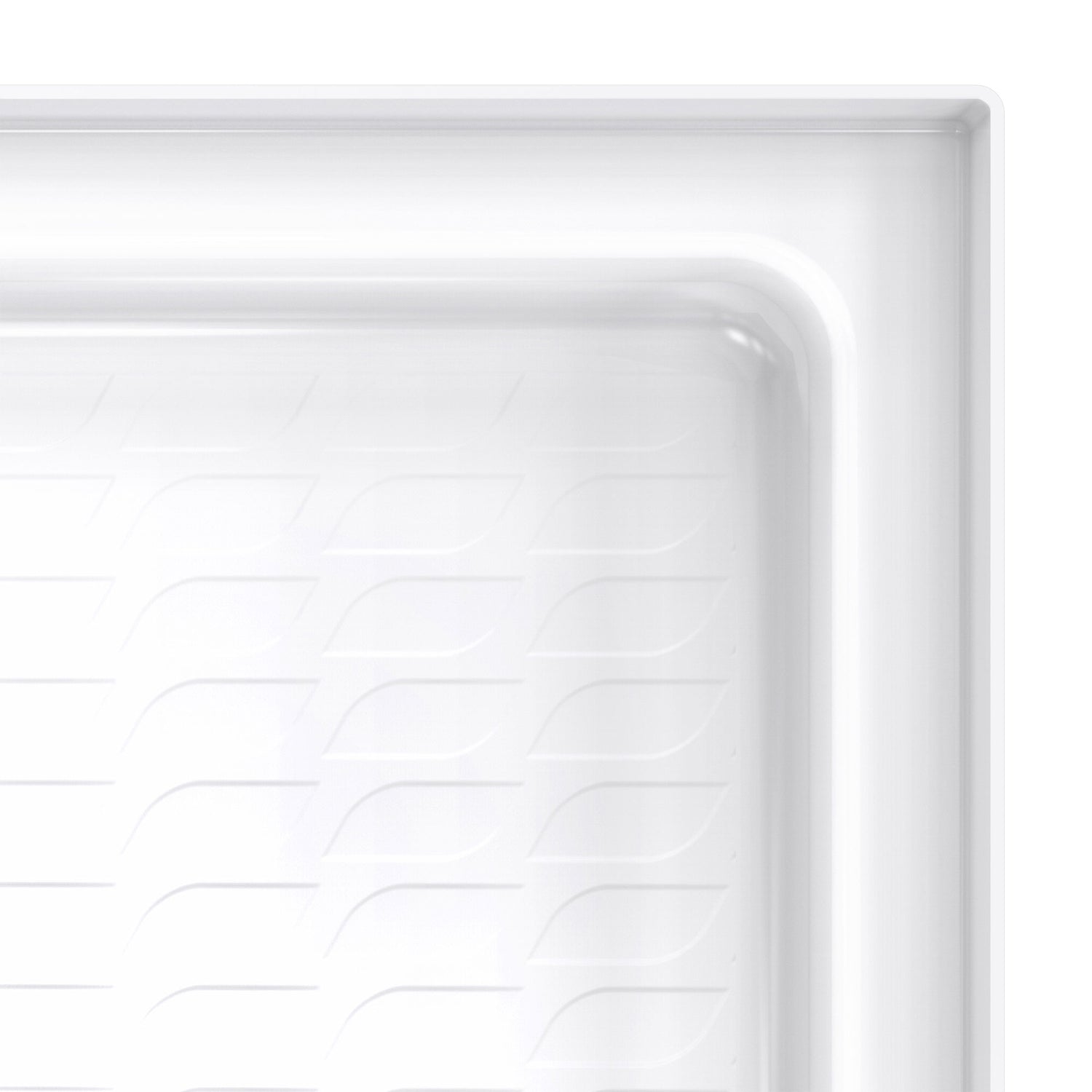 DreamLine DreamStone 30 in. D x 60 in. W x 4 3/16 in. H Right Drain Single Threshold Shower Base in White