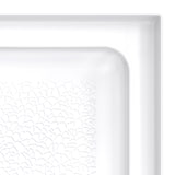 DreamLine DreamStone 32 in. D x 60 in. W x 4 5/16 in. H Left Drain Single Threshold Shower Base in White